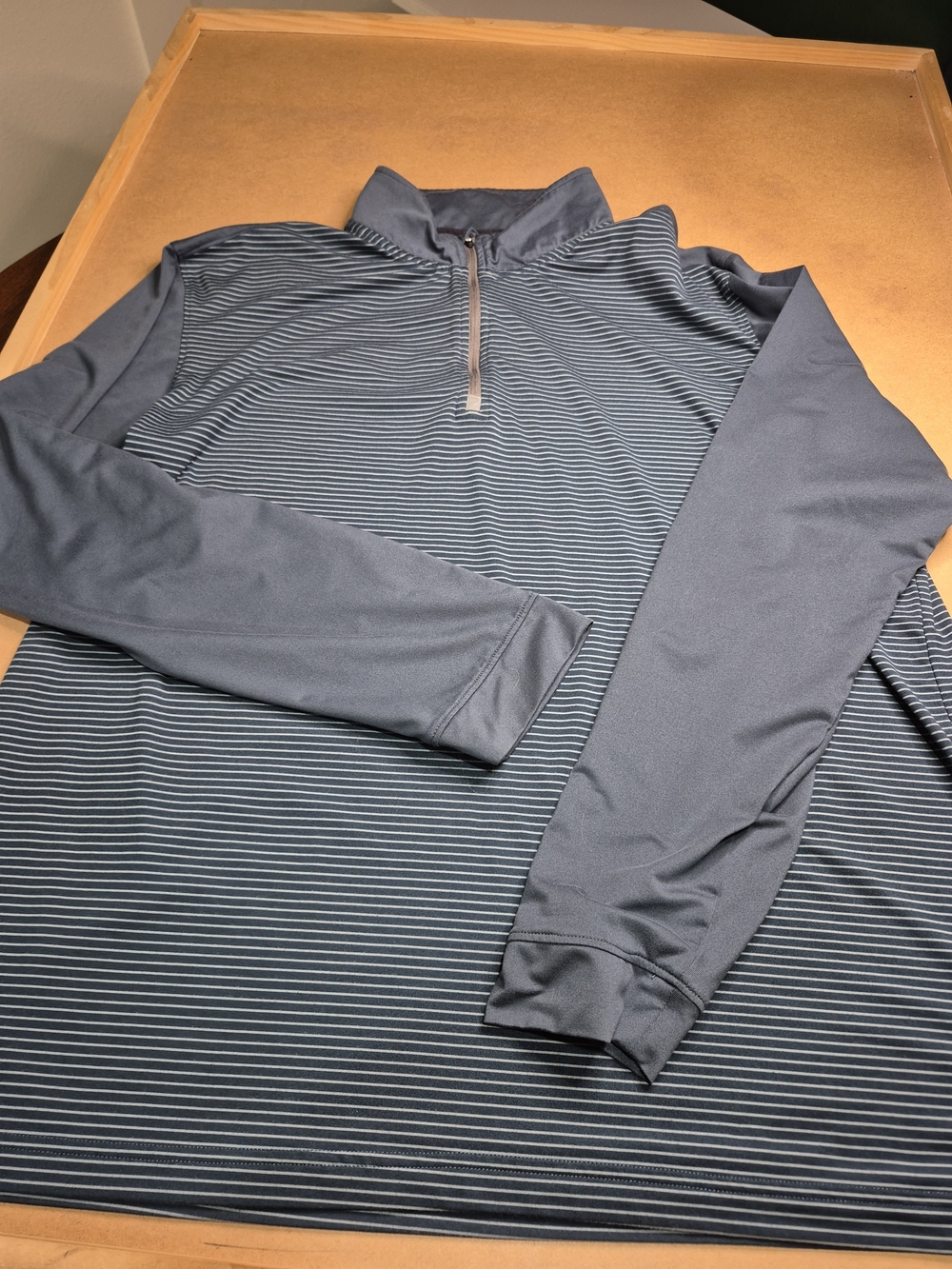 ZYIA Active Blue Striped Performance Top